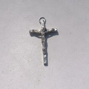 Vintage Silver Crucifix From Italy